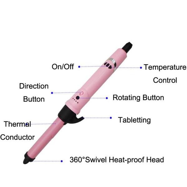 Professional Automatic Hair Curling Iron Adjustable Temperature LED Display