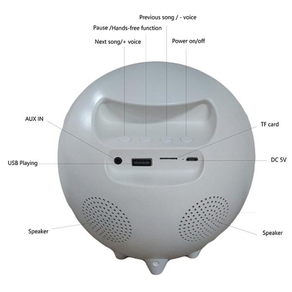 Warm White Morning Light Alarm Clock , Bluetooth Speaker Sunrise Wake Up Light With FM Radio