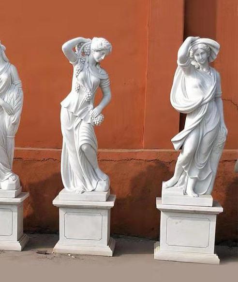 Marble Four Season Goddess Statue Life Size Stone Carved Garden Sculpture