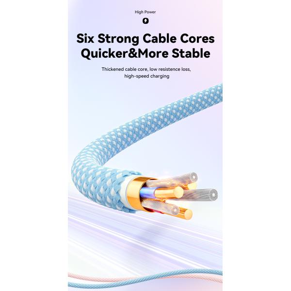 Nylon TPE Material A-C USB A To C Cable 100W ESSAGER ES-X46