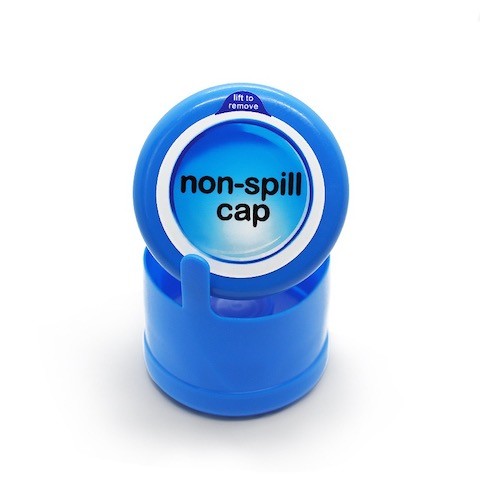 El material de embalaje plástico reutilizable, 5 galones no derrama color azul de los casquillos