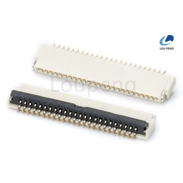 Insulator Resistance 500Megohms Min FFC Flexible Flat Cable Connector with Phosphor Bronze Solder Tab Durable Electrical Connection