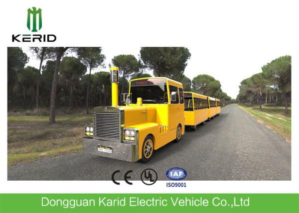 Estrutura Mini Trackless Train do metal 62 assentos para o diesel do parque de diversões - posto