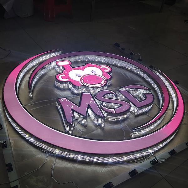 Outdoor Shop Brand Logo Sign Electronic Frontlit 3D Signage Illuminated Sign Letter Business Signboard Led Advertising Light Box