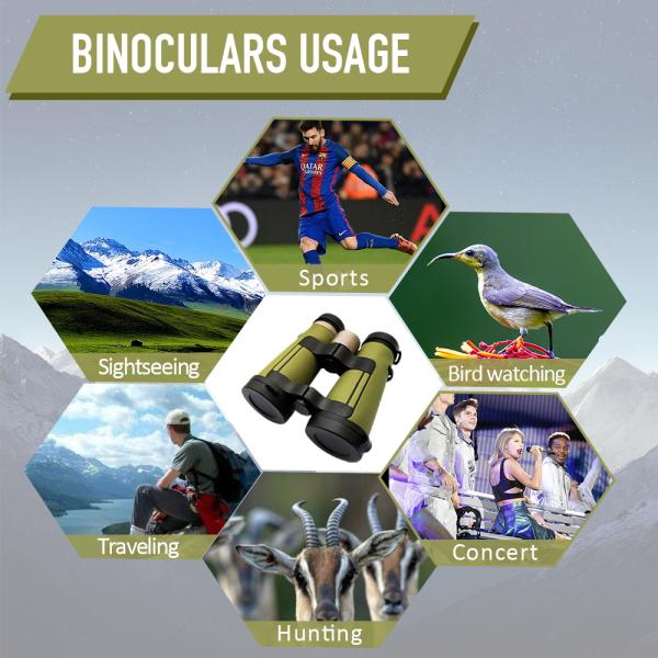 128m / 1000m 8x42 ED Binoculars For Hunting Camping Hiking