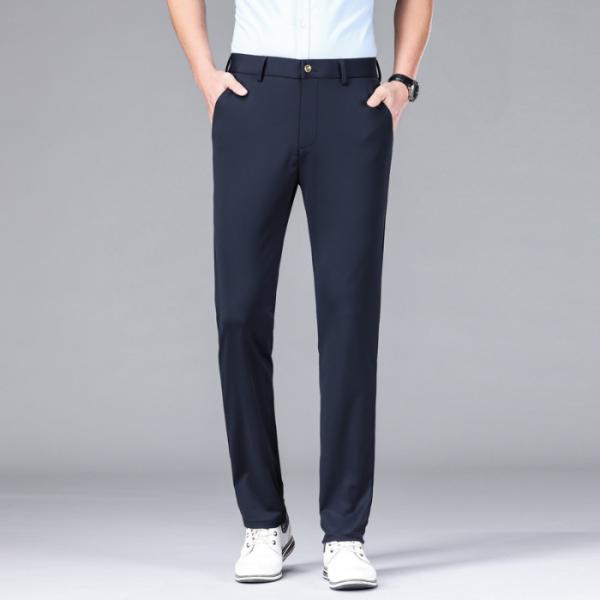 Ice Silk Comfort Straight Fit Dress Pants Trousers for Men SOURCE Category Spot Goods