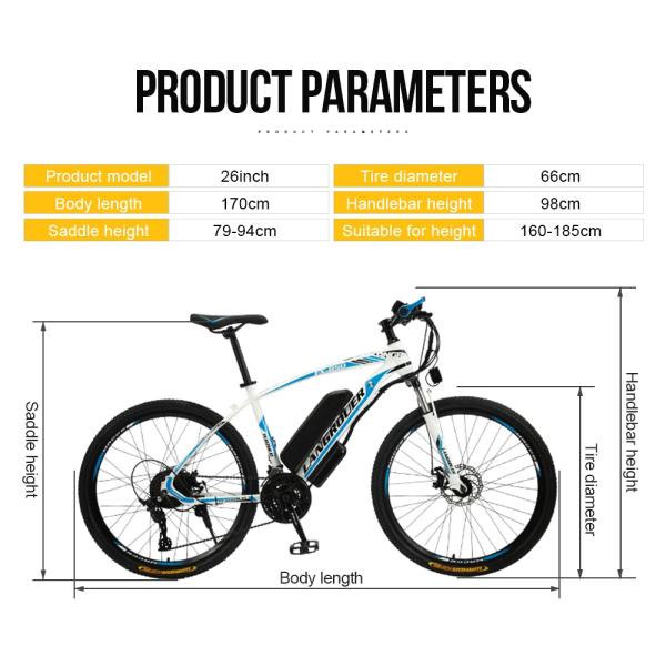 Electric 36V Lithium Battery Bicycle 250W Lockable Suspension Fork Ebike Mount