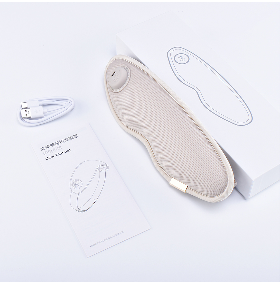 2025 Wholesale White Warm and Hot Acupuncture Electric Smart Eye Massager