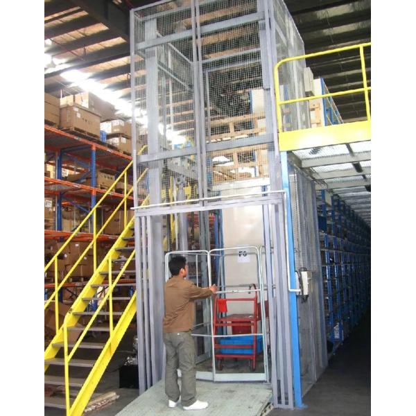 4 Post Cage Lift 3000kg Hydraulic Goods Elevator Fully Caged Cargo Elevator