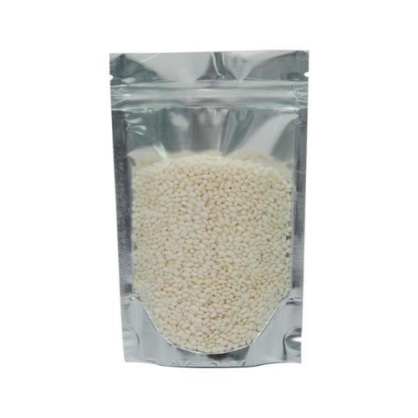 FDA Three Side Seal Pouch Clear Front Silver Mylar Aluminum Foil Bag