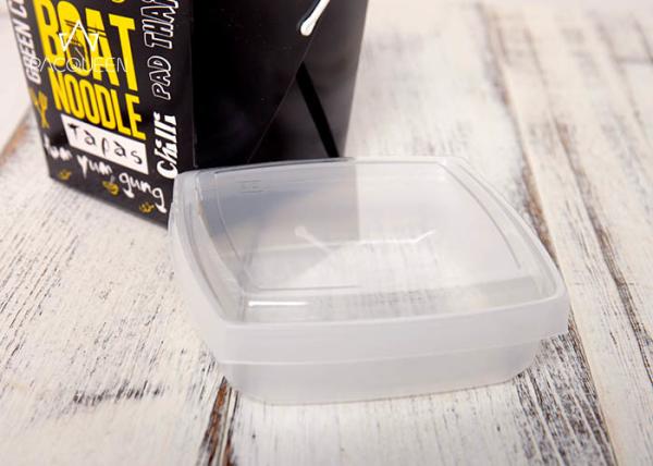 Leak Proof Cartons Restaurant Supply Take Out Containers Noodle / Rice Box With Wire Handle