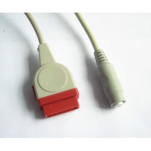 GE Utah Invasive Blood Pressure Cable 12ft Grey Rect 11pin To Utah-4pin