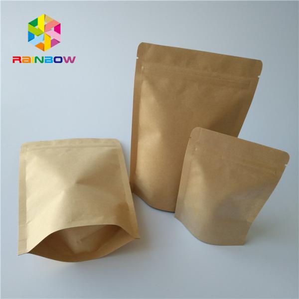 Eco Friendly Foil Pouch Packaging Food Grade k Logo Printed Kraft Craft Paper