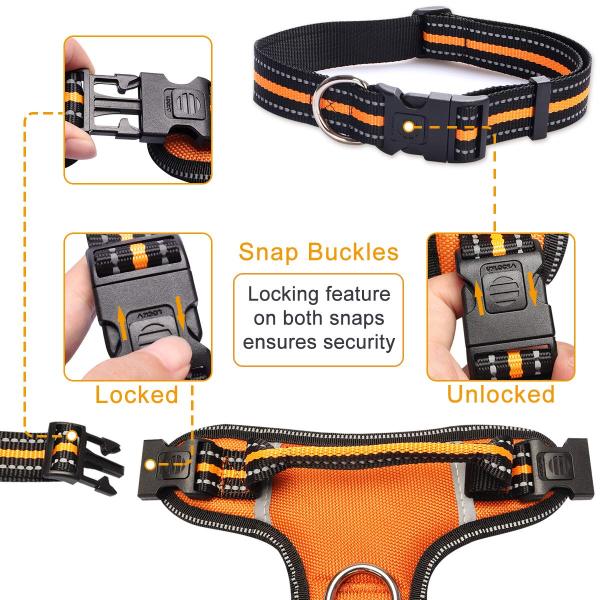 Sturdy Handle Nylon Dog Harness Adjustable Reflective Oxford Outdoor Vest