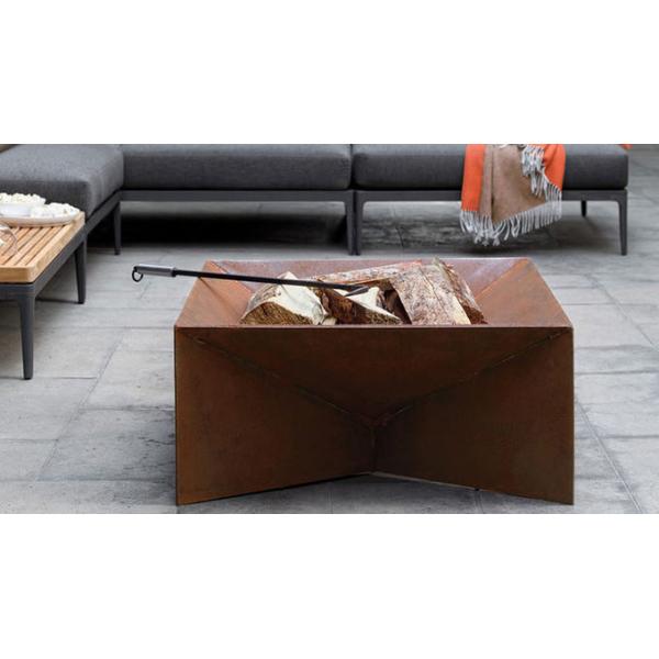 Jardín de Gnee fuego de acero rectangular Pit Simple For Camping Party de 20 pulgadas