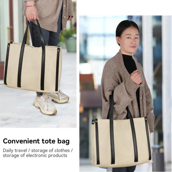 Big Size Canvas Eco Friendly Shopping Bags Short Handles Shoulder Tote 15x5x12