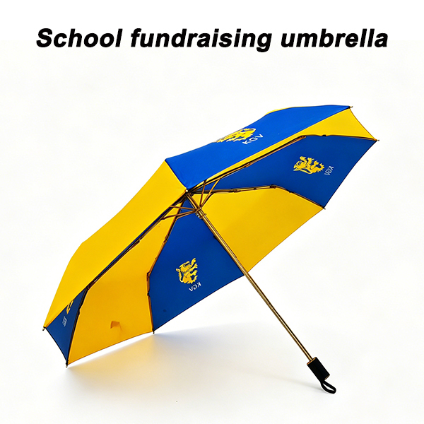 21 Inch Sublimation Printed Aluminum Frame Promotional Folding Umbrella for School Charity Fundraising