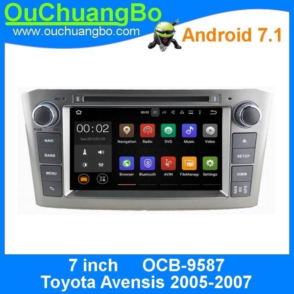 Ouchuangbo car dvd gps navigation for Toyota Avensis 2005-2007 with DDR3 2GB dual zone reverse camera dual zone
