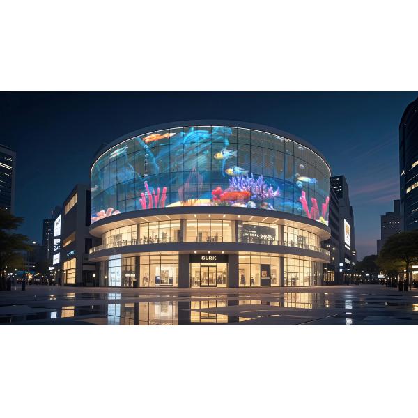 RGBW P20 Flexible Transparent LED Film Screen For Retail Store / Shopping Mall