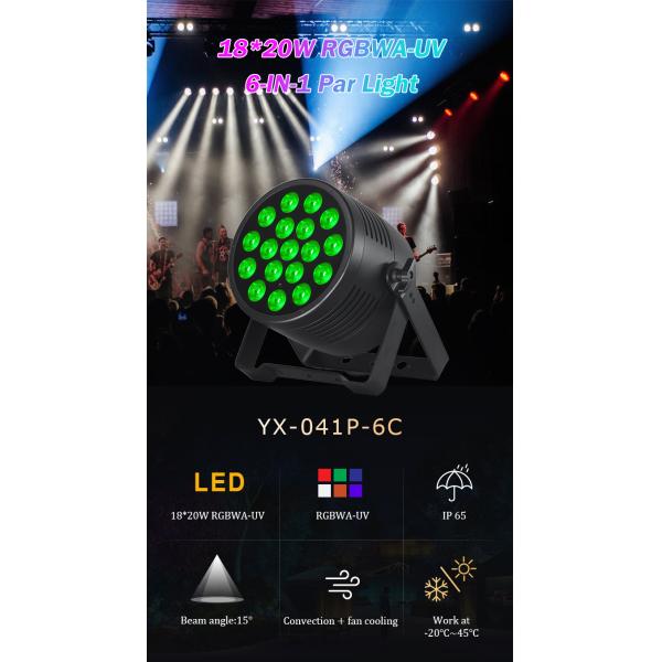 Outdoor Waterproof 18*20W RGBWA+UV Led Par Light Led Uplights