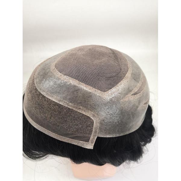 Human Hair Toupee for Men Remy Hair Grade and Full Cuticle
