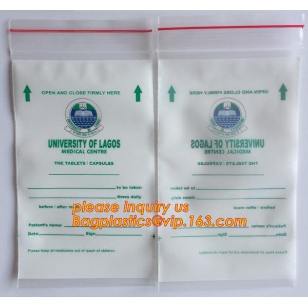 tablets pills packaging bag, poly medical dispenser k bag drug zipper bags reclosable bags, zipper bag medical min