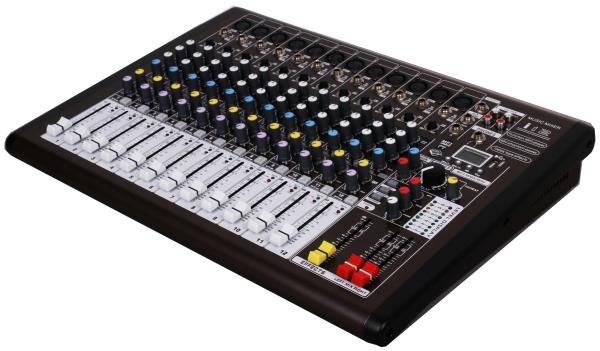 Professional Audio Mixer , 12 channel DJ music mixer with DSP I12
