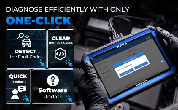 TOPDON ArtiDiag Pro V2.0 Herramienta de escaneo bidireccional de nivel medio con codificación de ECU, 35 funciones de restablecimiento, DOIP CANFD