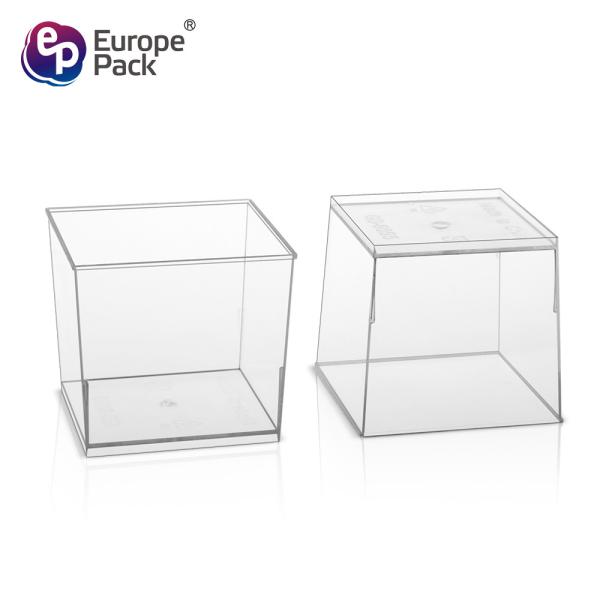 Premium square mini dessert cup, clear disposable plastic cup for puddings,cake cup