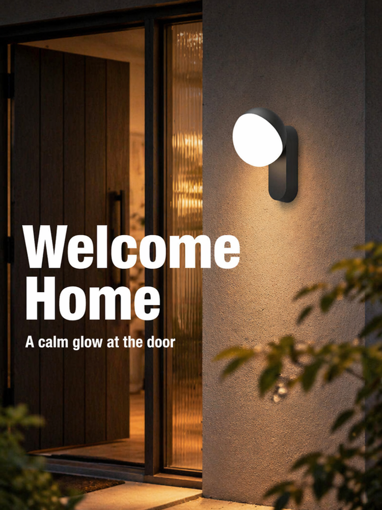 12W Adjustable Round LED Garden Lights 3000K Outdoor Wall Light For Modern Facades