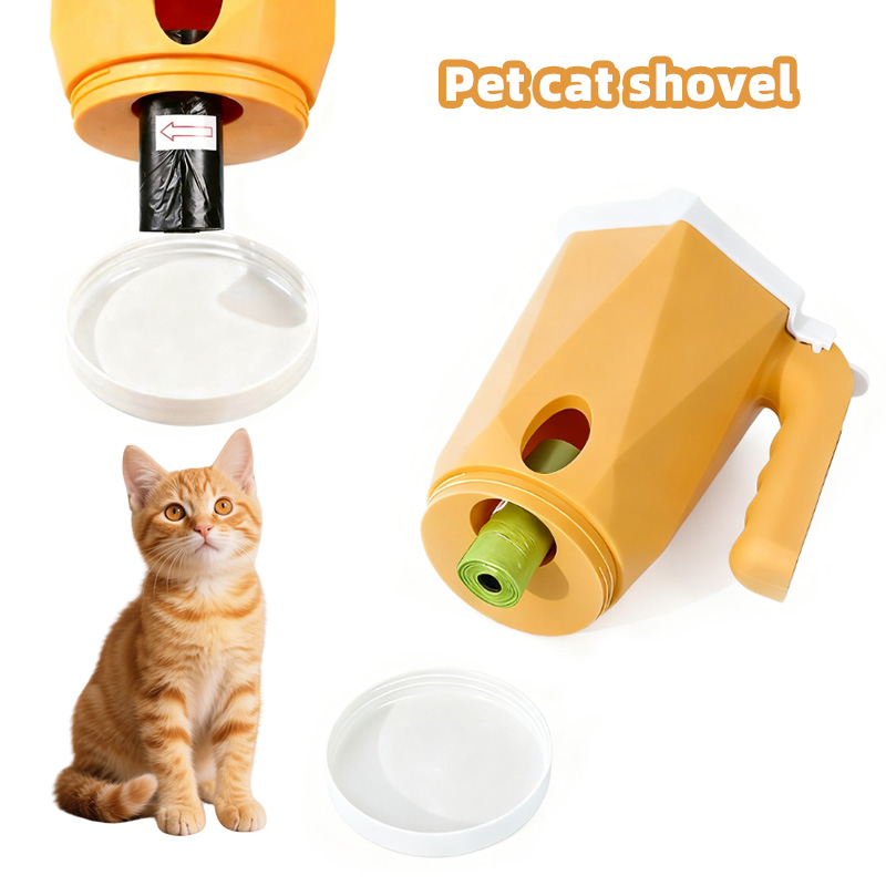 Large Capacity Waste Tank Cat Poop Scoop Cleaning Waste Plastic Quick Cat Litter Scoop All-In-One Cat Litter Scoop Set