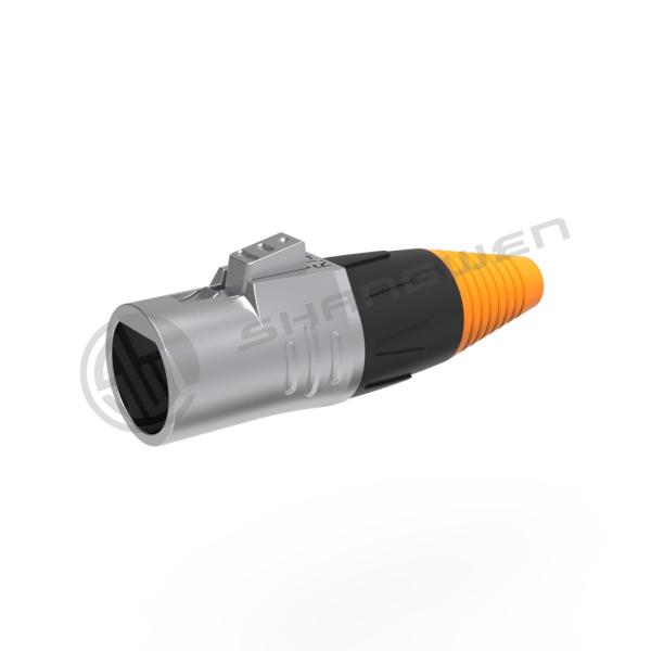 Métal extérieur IP65 IP67 imperméable à l'eau RJ45 Connecteur Signal Femme Homme Ethernet Chassis Cable à fibre optique Connecteur Ethernet