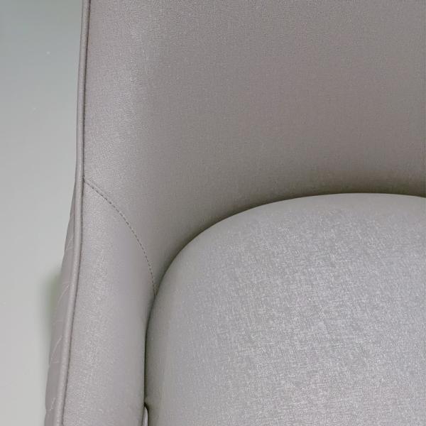 Mesh Weave High Back Velvet Dining Chairs 920mm Height White Fabric