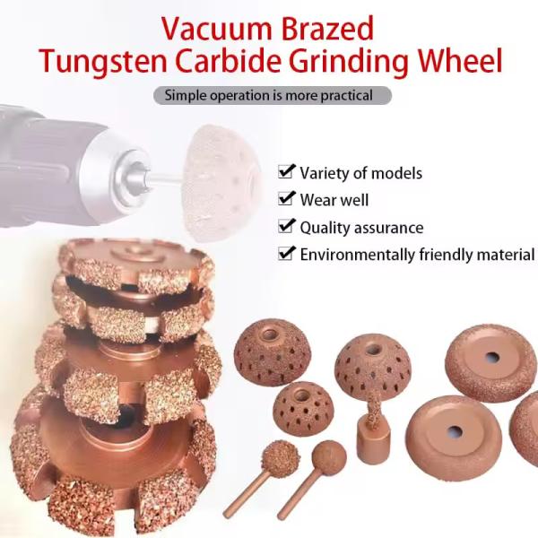 Roda de moagem de carburo de tungstênio com solda a vácuo Tamanho 50x7mm # 18 Para moagem de pneus
