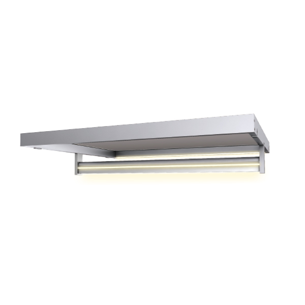 Closet Hanging Rod LED Lighted Glass Panel Custom Length High CRI 90 12V 24V DC