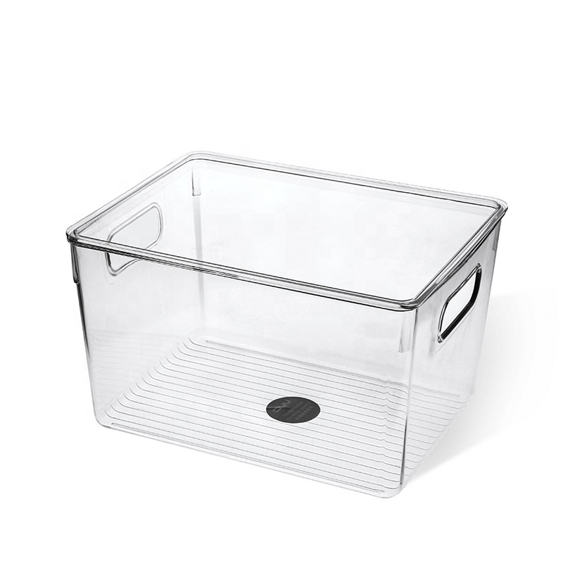 Factory Custom Transparent Plastic Rectangle Storage Box with Lid for Kitchen Refrigerator Organizes