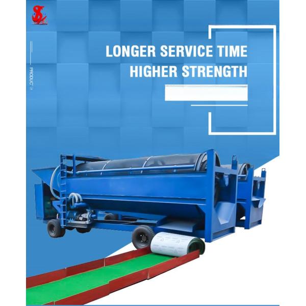 Stable Gold Washing Plant Mobile Tromel Screen Equipment with Circular Bark Design