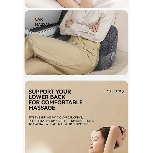 MechMassage Pillow with Kneading Massage Suitable for use on multiple areas such as the neck shoulders and back massage feels more realistic mimicking human hand kneading