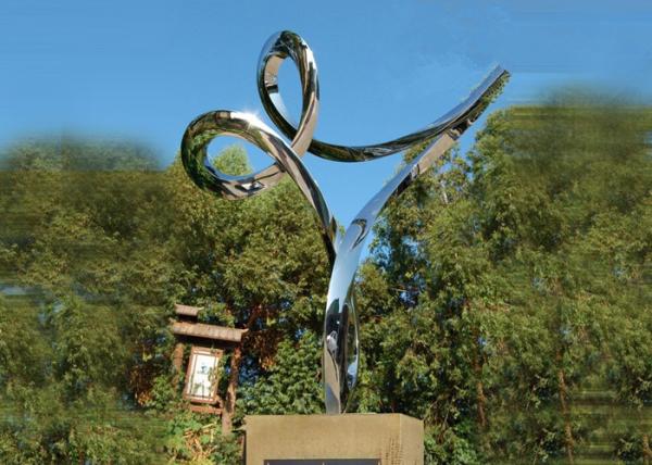 Escultura exterior de aço inoxidável profissional, esculturas de aço inoxidável da arte