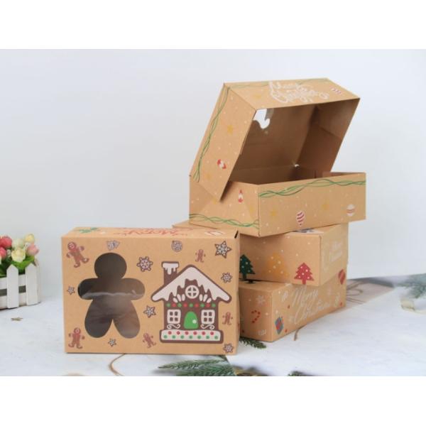 Окна подарочной коробки PVC рождества пищевой контейнер 63g открытого Biodegradable бумажный