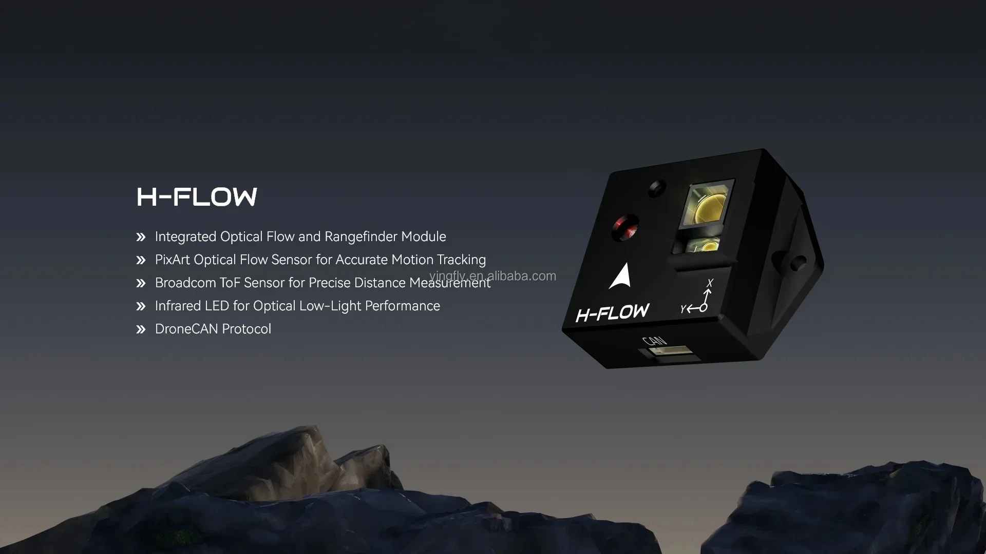 Factory Outlet Holybro H-Flow With DroneCAN Protocol Integrated Optical Flow And Rangefinder Module