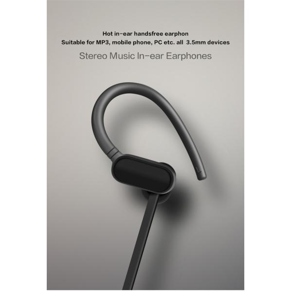 ABS Plastic Earhook Wired In Ear Earphones 16Ω Anti UV Powerful