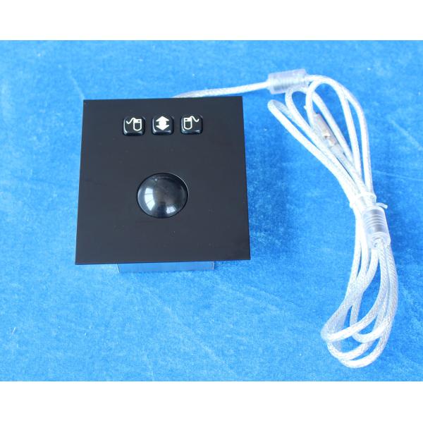 IP65 Vandal proof Top panel black stainless steel waterproof stainless steel optical trackball