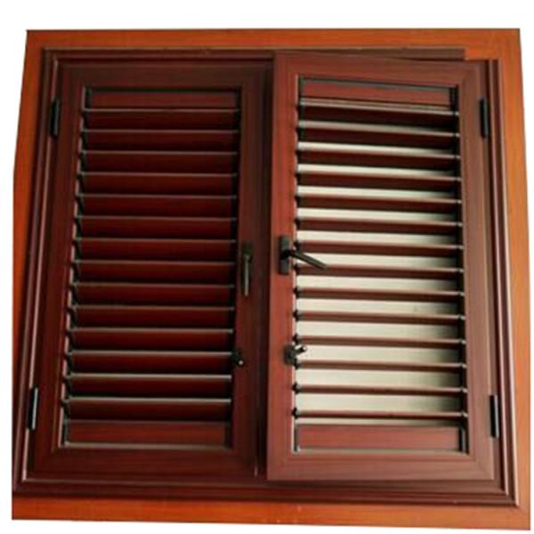 Family House Straight Style Aluminium Windows with Shutter Custom Design Essential