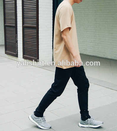 Fashion Plain Premium T Shirts Raw Hem Essential
