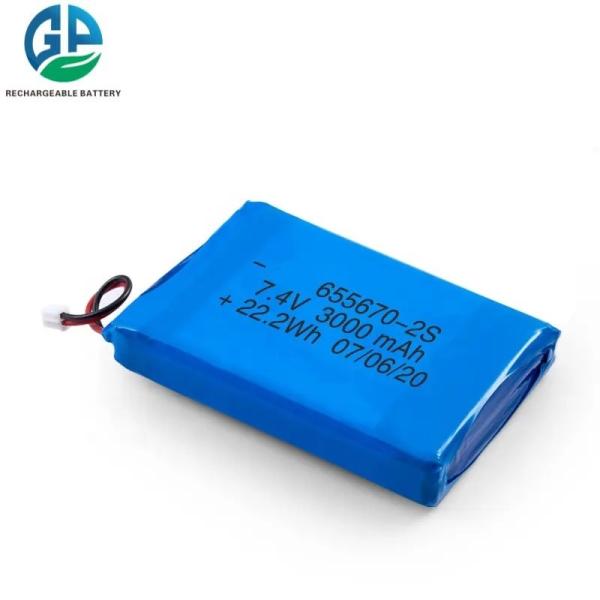 7.4V 3000mAh Li Polymer Battery with Overcharge Protection for Reliable Power Source