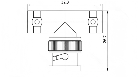 T-Joint RF Adapter BNC Male to Female with DC-4GHz Range Gold-Plated Brass and VSWR ≤1.3