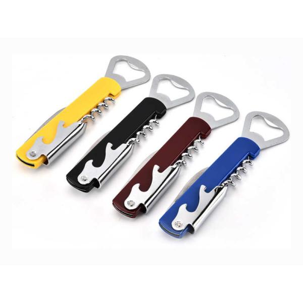 3 in 1 good quality stainless steel and plastic wine accessories wine cork screw, beer bottle opener, kitchen tool