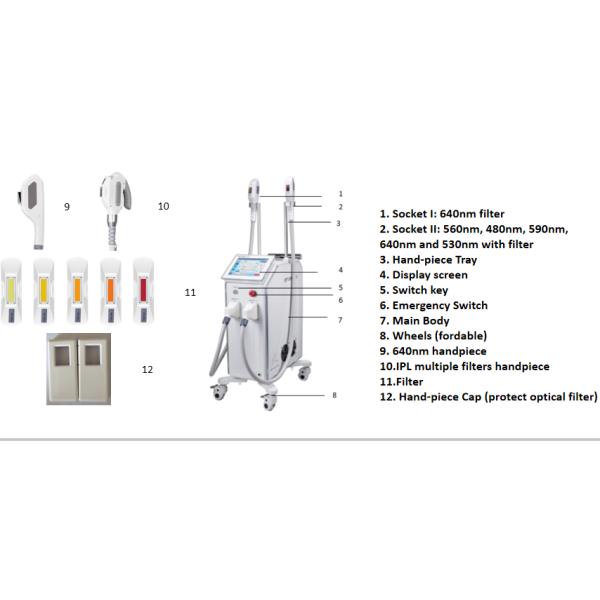 1.2 Million IPL Skin Rejuvenation Machine For Vascular Wrinkly Acne Therapy