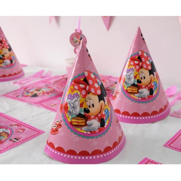 Minnie Mouse Kids Birthday Party Decoration Set Party Supplies cup plate banner hat straw loot bag fork